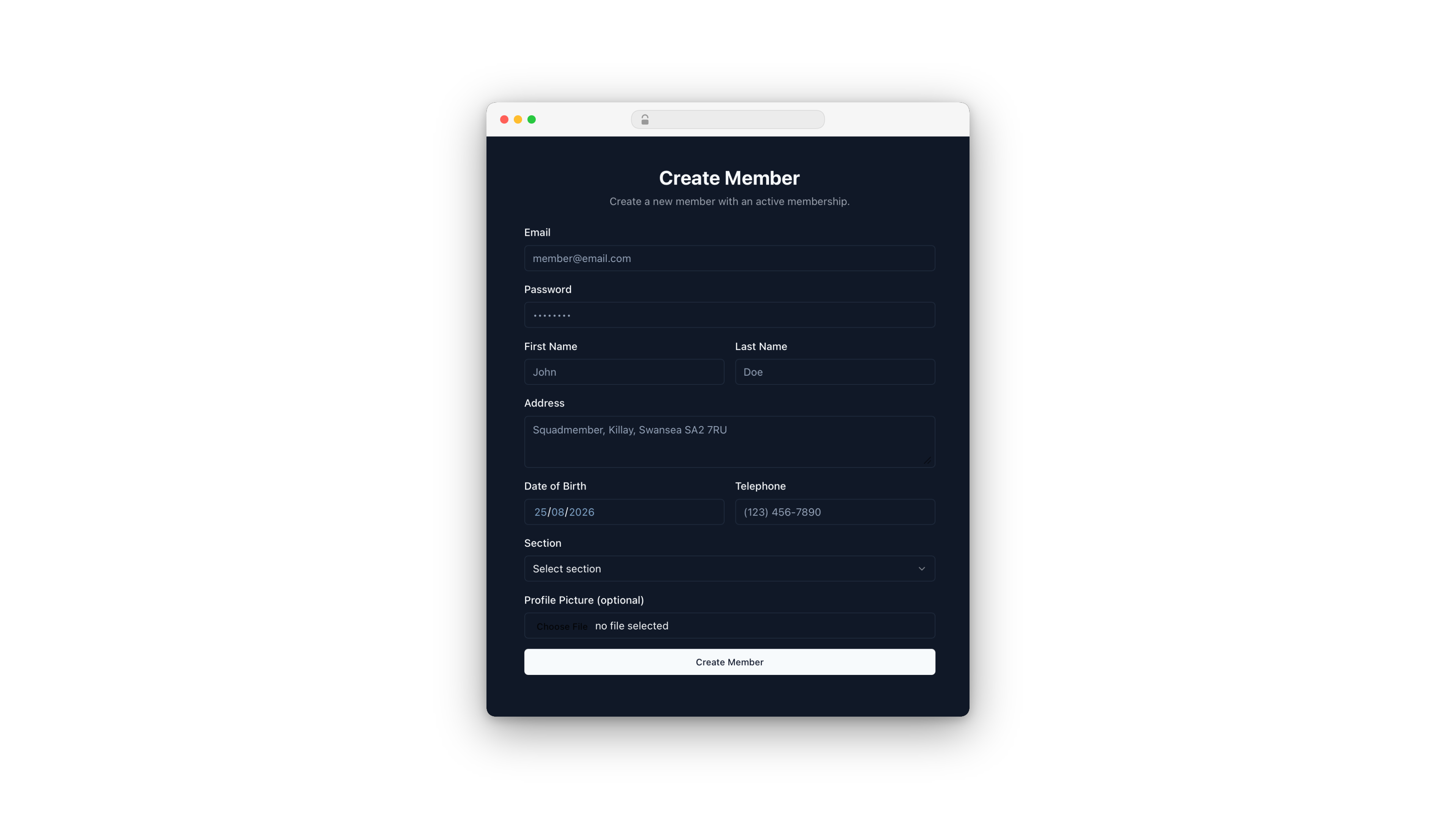 CMS + Membership website preview